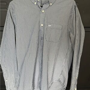 Abercrombie & Fitch Navy Striped Button Down Shirt